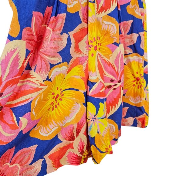 Farm Rio x Anthropologie Linen Blend Belted Bermuda Shorts, High Rise, Medium - Picture 8 of 11